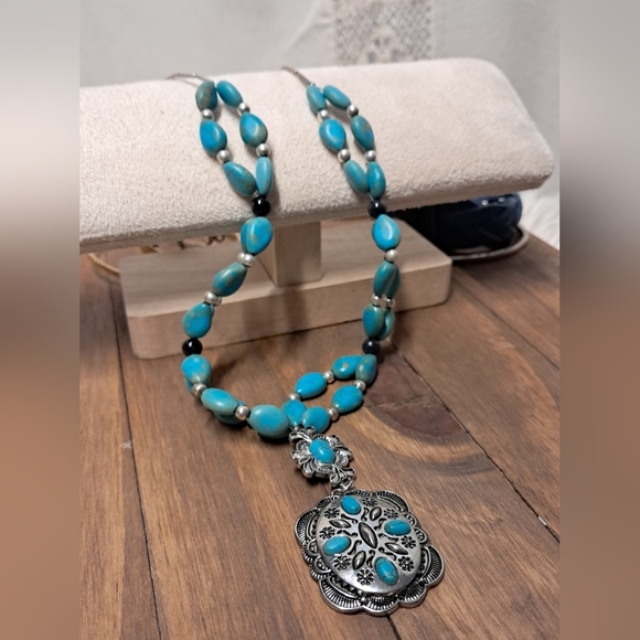 Source Unknown Jewelry - Turquoise Pendant Necklace